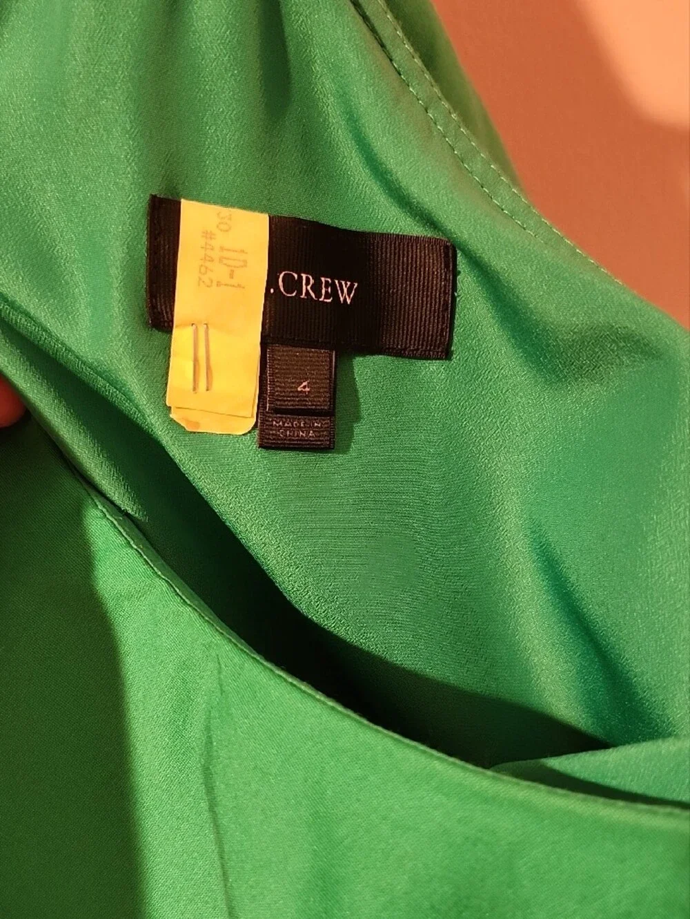 J. Crew Emerald One-Shoulder Ruffle Dress